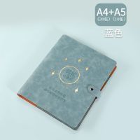 a3大号奖状收集册收纳a4小学生画册儿童宝宝收藏袋盒夹放作品相册 A4奖状收集册05款-复古青