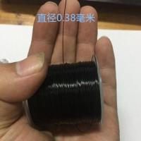 黑色包胶皮细软打结钢丝绳穿手链细钢丝线0.38-6mm用于吊灯钓鱼套 直径0.38mm*100米30铝套