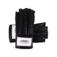 薄款mma拳击手套沙袋沙包散打搏击成人格斗训练全指五指半指 2024B黑色