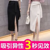 高档显瘦a字裙子下身半身裙长裙过膝女夏2021新款减龄洋气遮胯大 黑色半身裙[迷死人不偿命] S 76-95斤