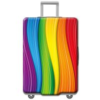 行李箱保护套加厚耐磨弹力箱套拉杆旅行箱防尘罩20/24/26/28/30寸 彩虹条 S码18-21寸