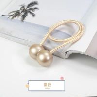 窗帘绑带现代简约磁铁扣捆绑免打孔创意百搭系束带配件辅料绑绳 米色 一个