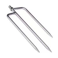 不锈钢特大号雨伞地插地架钓鱼伞地插支架太阳伞防风地插钓伞配件 #不锈钢小号地插22厘米