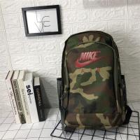 潮牌炫彩字母双肩包校园学生抽绳百搭书包男女户外旅行背包电脑包 高版本-小标迷彩