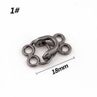 挂钩领钩搭扣风纪扣裤钩对扣纽扣暗扣皮草金属对钩衬衫扣隐形 1#〖枪黑3副〗18mm