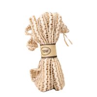 装饰麻绳 绳子手工DIY棉麻材料花边复古编织宽扁麻织带 1.5cm(10米)