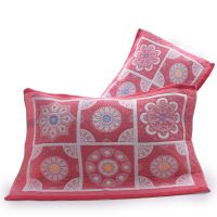 枕巾棉一对学生高档纱布成人卡通吸水不掉色不起球52*78厘米清仓 圆圆太阳花豆沙一对
