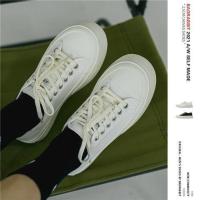 2021新款日系小众设计帆布鞋魔术贴ins风女鞋白色学生百搭板鞋女 白色[5001] 40[建议拍小一码]