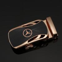 皮带扣男士扣头高档合金车标裤腰带头年轻人韩版配件3.5CM无带身 跑车款奔驰金扣