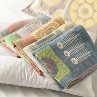 棉枕巾一对一条纱布加大加厚枕头巾四季学生成人欧式情侣盖巾吸汗 A老花型颜色随机 G一条装(只发一条)78*52