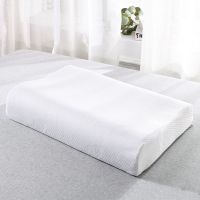 夏季乳胶冰丝枕套夏天记忆凉枕套学生枕头套枕巾成人一对拍2 空气层白色羽毛 50*30cm(不含枕芯)