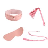 sm刑具捆绑调教羞辱女用另类玩具极度诱惑男用成人手铐情趣性用品 粉色皮革款 情趣四件套(基础调教款)