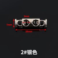 金属弹簧扣弹力止绳扣扣子猪鼻松紧绳卡扣帽子扣配件抽绳调节纽扣 2号款式[银色][5颗装]