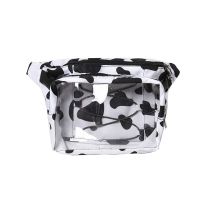 胸包女ins超火包新款日系JK原宿可爱古着感斜跨娃包软妹透明包包 奶牛纹[高品质] [前透明小兜]