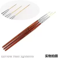 美甲工具套装拉线笔画花彩绘勾线手绘指甲油胶3支套光疗貂毛笔 三支套拉线笔
