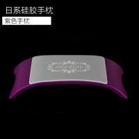 日系柔软美甲硅胶手枕手垫桌布枕头垫子PVC可水洗折叠全套装工具 紫色硅胶手枕