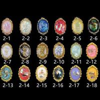 10棵随机美甲用品钻合金指甲油胶装饰品金属框贝壳片琥珀石光疗钻