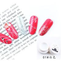美甲拉丝胶雕花画花甲油胶彩绘拉线指甲油蜘蛛胶DIY光疗拉线胶6色 01 白色
