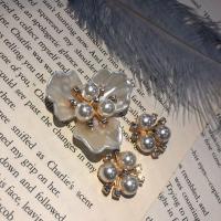 合金珍珠胸花团扇三颗珍珠花心钻花心装饰diy和风花瓣花蕊10个