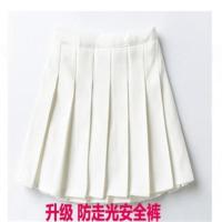 女童半身裙百褶裙中大童学院风春秋夏JK儿童格子短裙小孩学生校裙 白色半裙八折裙 90cm