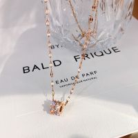 高级感轻奢钛钢不褪色罗马数字小蛮腰手链ins设计手环女手镯女 钛钢小蛮腰项链C0012+发绳