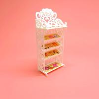 芭比洋娃娃玩具鞋架鞋柜高跟鞋水晶鞋收纳柜子女孩过家家玩具配件 单独购买鞋架