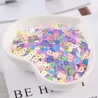 新款5色马卡龙美甲亮片PVC金光闪光片史莱姆手工DIY彩色亮片材料 4mm平片
