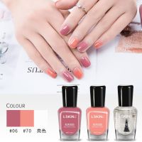 [送卸甲巾]3瓶指甲油套装免烤微胶持久防水不可剥美甲胶油 06豆沙色+70果冻粉+亮油+卸甲巾