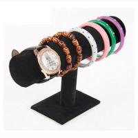 绒布手镯展示架头花皮筋架手表展示道具手串发圈头绳首饰架饰品架 黑绒 单层