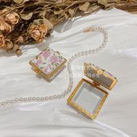 欧式少女心陶瓷首饰收纳盒小巧便携迷你桌面摆件拍摄摄影道具复古 粉色方形1盒