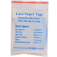 美国假发双面胶补发专用防水防汗生物头皮假发蛋白胶片发际线刘海 高粘蓝胶一包(10片装)