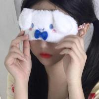 睡觉助眠遮光眼罩女学生韩版可爱玉桂狗眼罩缓解眼疲劳冷热敷眼罩 冰丝单独玉桂狗B眼罩