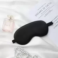 真丝眼罩女睡眠遮光透气眼罩男助眠学生冰敷热敷缓解眼疲劳眼睛罩 [遮光黑]柔软亲肤遮光