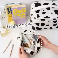 奶牛小熊简约ns风大容量i化妆包化妆品收纳包女少女心便携洗漱包 奶牛小熊化妆包-小号