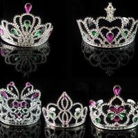 COS皇后国王公主装扮皇冠 王子皇冠 儿童表演聚会道具 1个公主皇冠(款式随机发) 均码