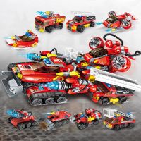 8盒1极限救援战车合体男孩拼装积木玩具消防车兼容乐高启蒙1410 极限救援战车1410[571片]