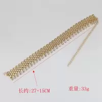 欧美日韩时尚夸张潮个性百搭表链镶钻项圈颈链短款项链锁骨链女