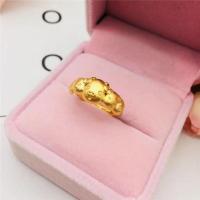 越南沙金戒指五福猪戒指招财猪吉祥猪金色不褪色