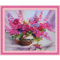 美仕娜丝带绣客厅卧室挂画彩印3D印花非十字绣砰然心动婚庆套件 彩印版50X60cm