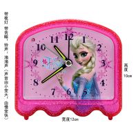 闹钟儿童学生可爱卡通静音贪睡语音会说话会唱歌音乐夜光灯小闹钟 特价卡通款[渐变滴滴铃+夜灯+贪睡] 只送电池