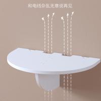 免打孔投影仪支架电视机顶盒置物架墙上床头路由器卧室隔板壁挂式 无痕钉+置物架 加厚小款长方形