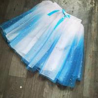 超仙春夏季爱莎公主裙冰雪奇缘2021女童蓬蓬纱连衣裙儿童洋气礼服 半身裙 100