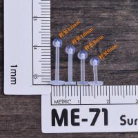 防过敏唇钉亚克力透明UV眉钉塑料软杆耳钉舌钉肚脐钉弯杆鼻钉 耳骨钉圆球3mm杆长6mm