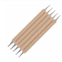 绘画压线笔 压痕笔折痕笔刻线无水工具划痕圆头拉线模型点花笔 木杆压痕五件套