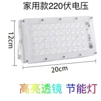 led户外防水投光灯射灯探照灯庭院灯工厂灯透镜灯照射灯广告照明 [45小时一度电]模组80W