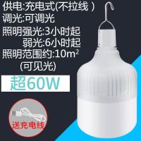 停电家用应急灯太阳能灯移动充电灯泡节能夜市地摊灯超亮LED灯泡 60瓦高亮款(送充线)