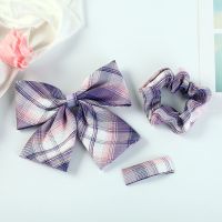 JK少女头饰蝴蝶结发夹大肠发圈手作小物套装组合韩版学生可爱皮筋 三件套 [大肠发圈套装]