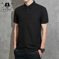 内马尔保罗男士短袖t恤翻领休闲polo衫2021新款潮流夏季男装上衣 黑色 M