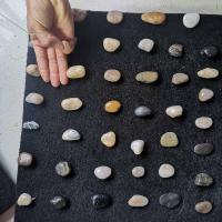 鹅卵石脚底按摩器雨花石按摩脚垫指压板健身器按摩垫足底按摩脚垫 小款五彩40x50特别稀