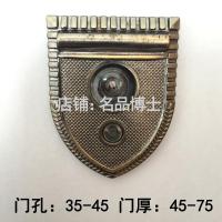 []防盗门猫眼猫眼带门铃二合一门孔手按门铃猫眼门镜 盾牌 门孔35-45 门厚45-75